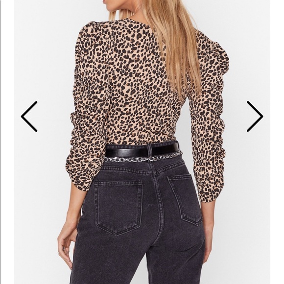 ribbed leopard bodysuit - Picture 4 of 6